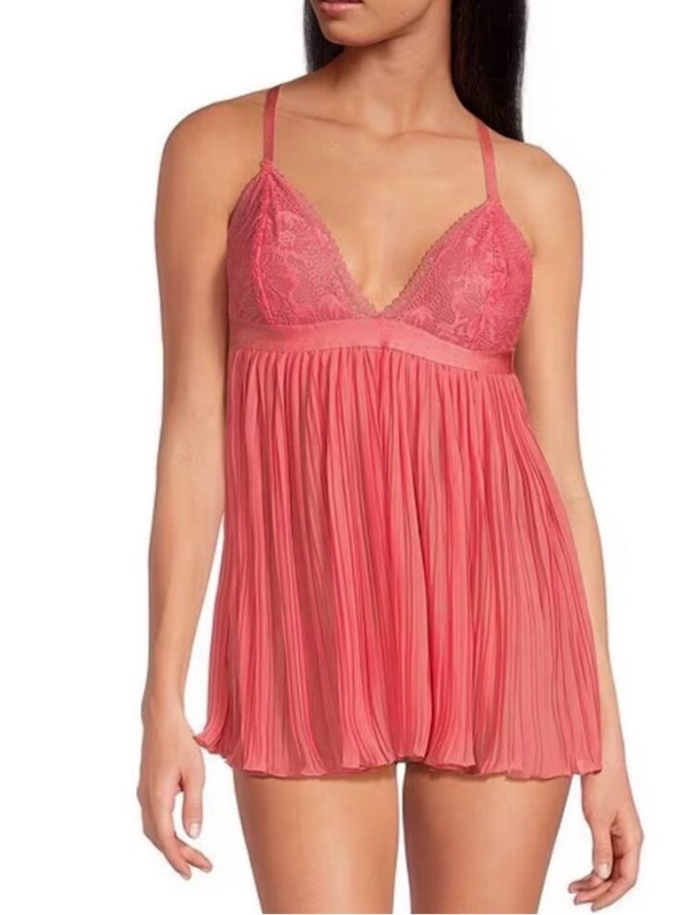 Cinema Etoile Soft Lace Cup & Pleated Mesh
Babydoll Sun Kissed Coral M